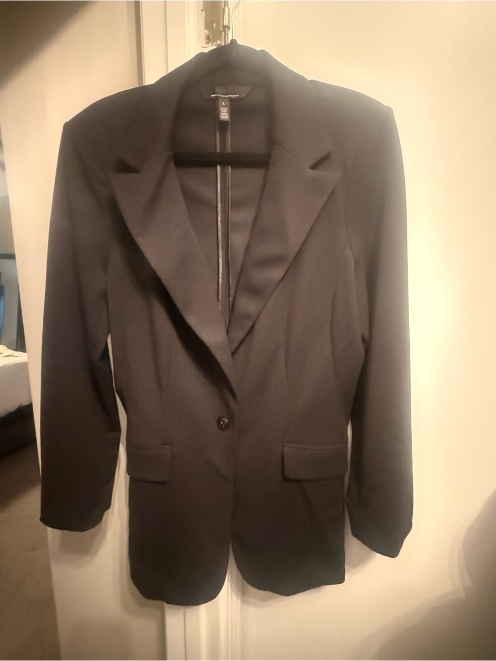 White House Black Market Black Single-Button Blazer